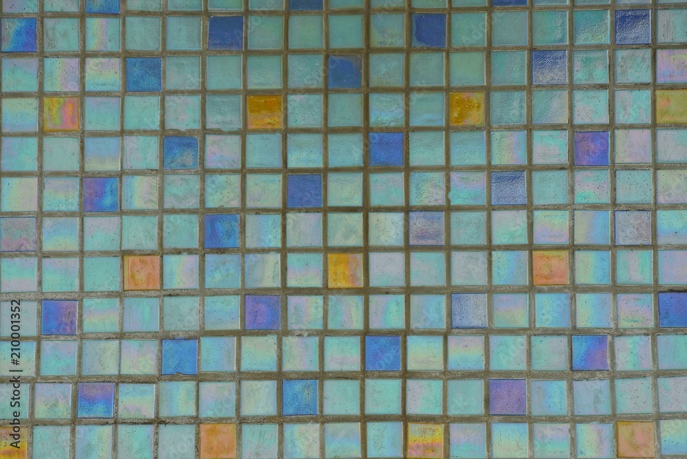 colored texture of fine ceramic square tiles on the wall colored texture of fine ceramic square tiles on the wall