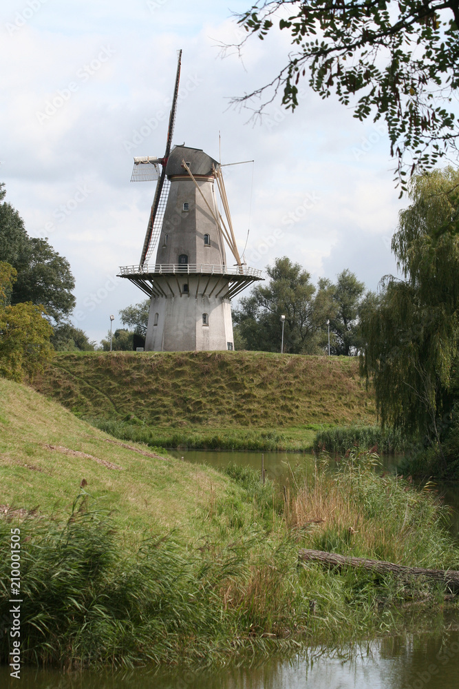 Historical Dutch windmill Nooitgedacht