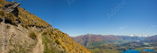 Climbing up Roy's Peak, South Island, New Zealand