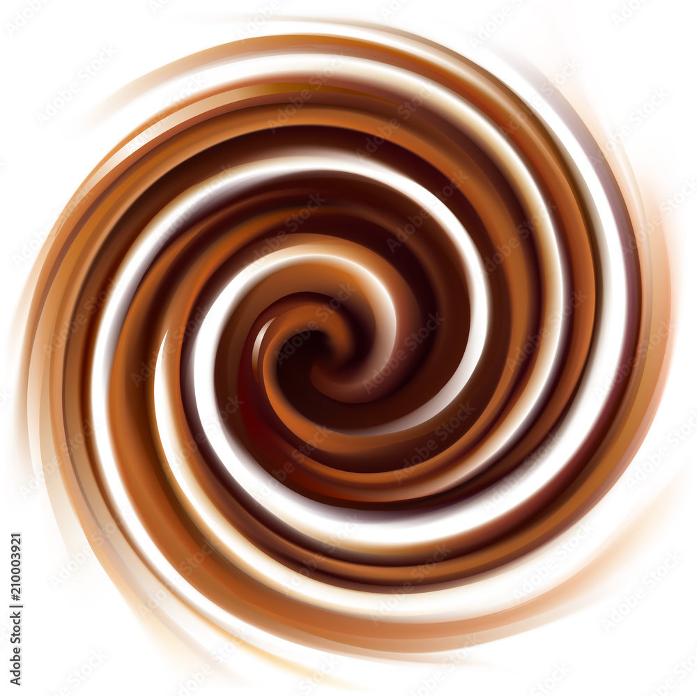 Vector background of swirling creamy chocolate texture Vector background of swirling creamy chocolate texture