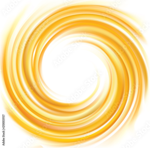 Vector swirling backdrop vivid yellow color