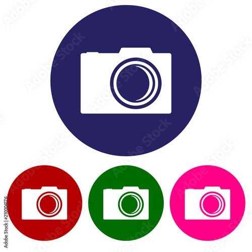 White camera, icon.