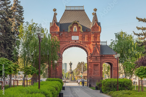 KRASNODAR, RUSSIA - MAY 2, 2017: Triumphal Arch of Alexandrov.
