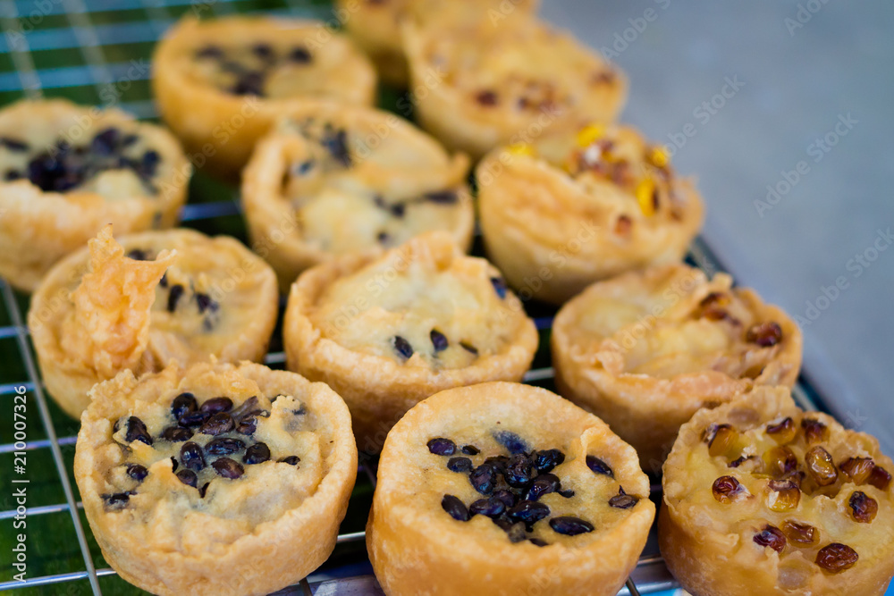 Thai sweet black bean cakes