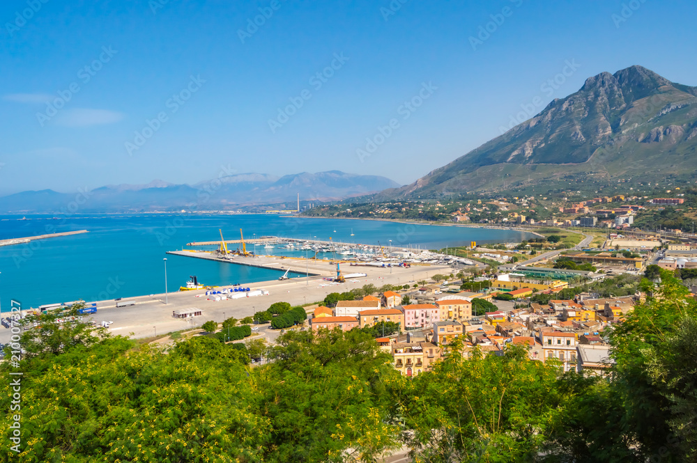 View of the Marina and industrial Termini Imerese