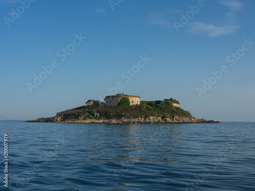 Mamula island captured from a sailing boat