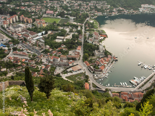 Kotor panorama from the fortress on the top of the hill