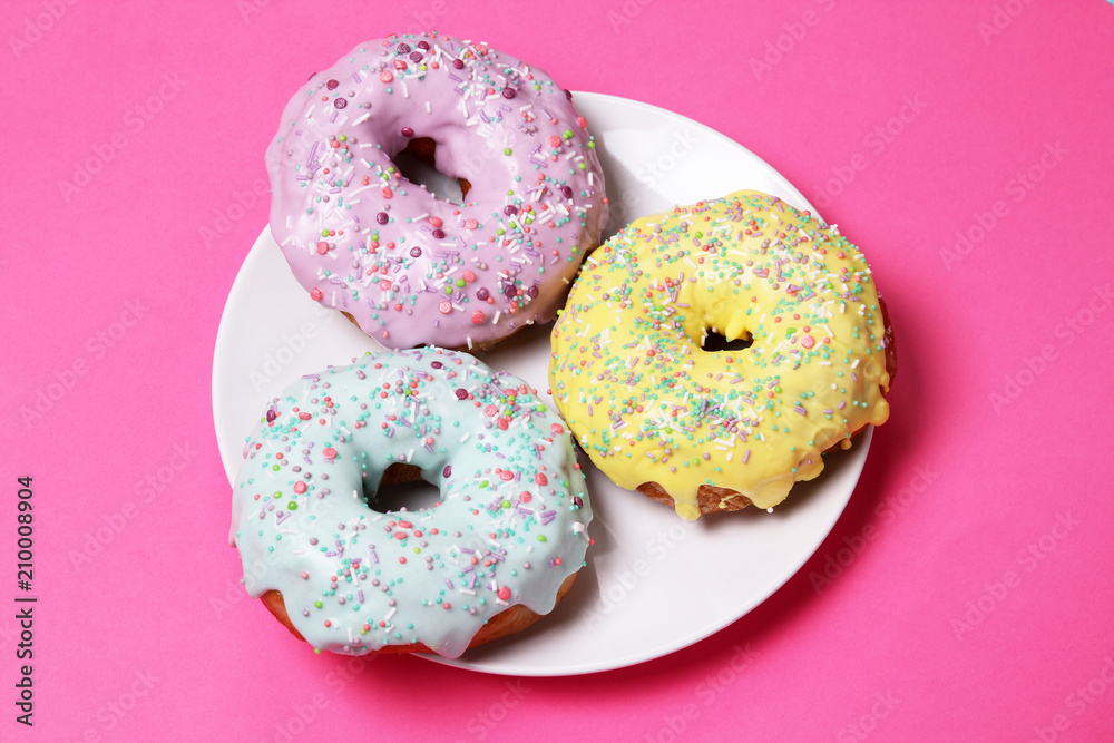 Assorted donuts on a plate Assorted donuts on a plate