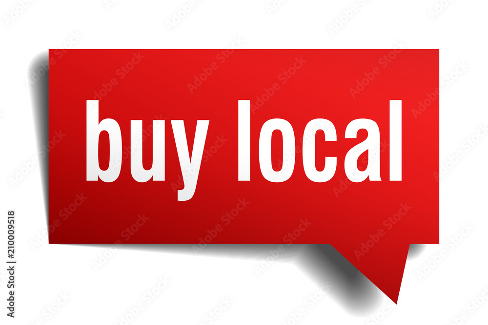 buy local red 3d speech bubble buy local red 3d speech bubble