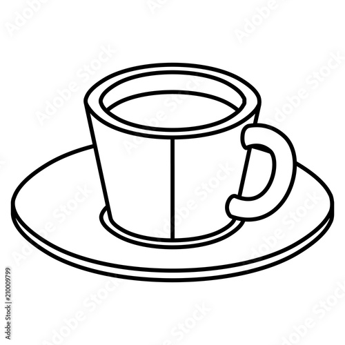 coffee cup isometric icon vector illustration design