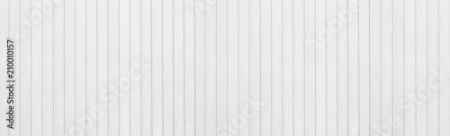 Panorama of White vintage wood plank pattern and seamless background