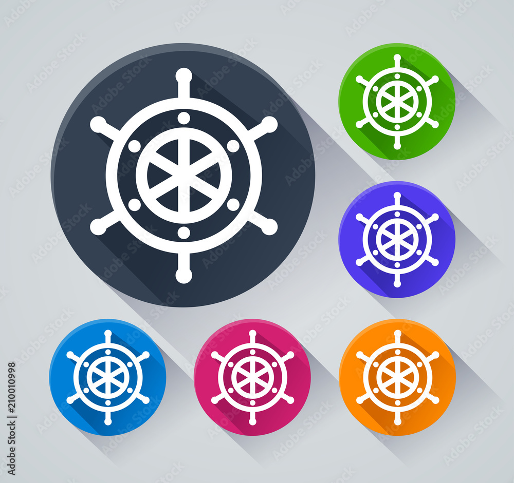 helm circle icons with shadow helm circle icons with shadow