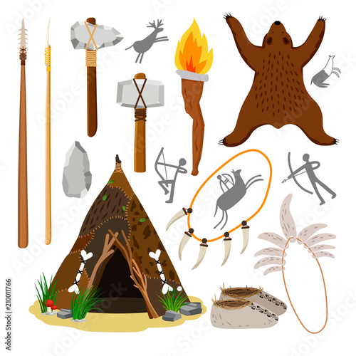 Primitive caveman elements