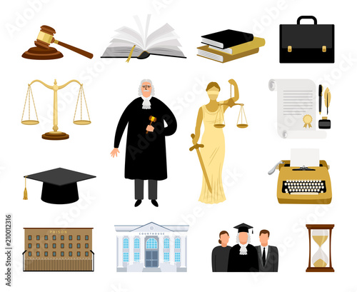 Jurisdiction and law cartoon elements