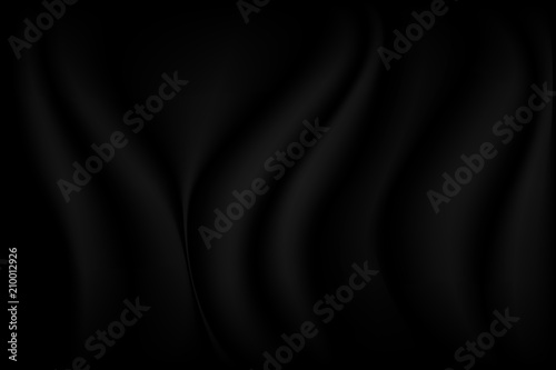 abstract black luxury texture silk background and cloth wave  can be used for luxurious Christmas and wallpaper of your product