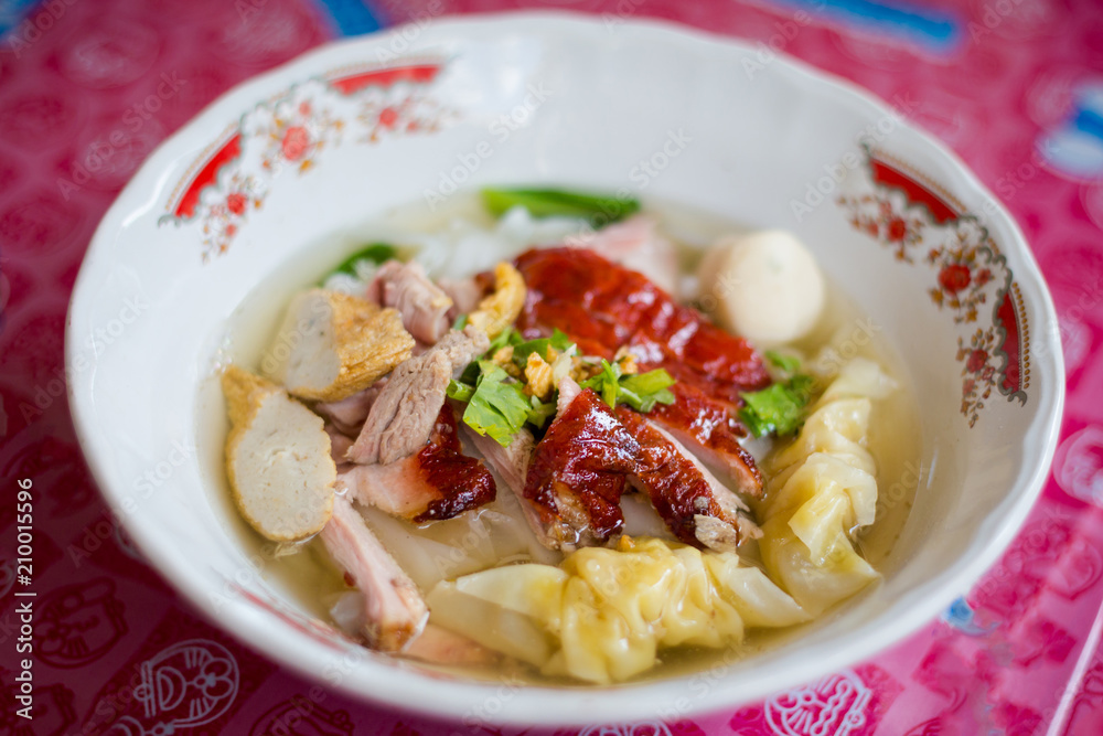 Thai dimsum duck clear soup
