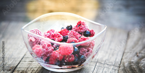 Frozen berries summer food 