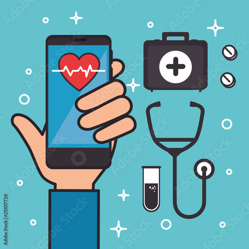 medicine online healthcare icons vector illustration design