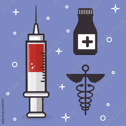 medical healthcare set icons vector illustration design