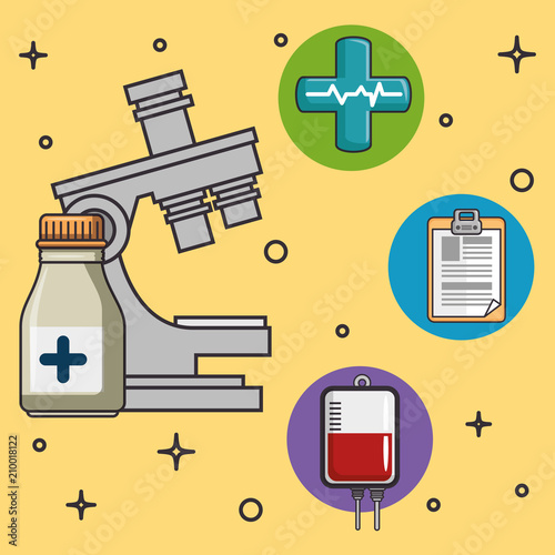 medical healthcare set icons vector illustration design