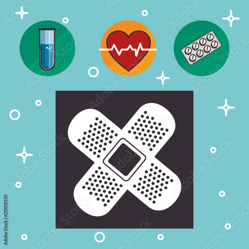medical healthcare set icons vector illustration design