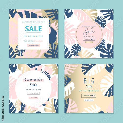 Trendy Pastel Sale Banners