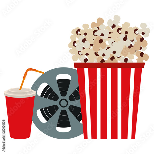 cinema entertainment set icons vector illustration design