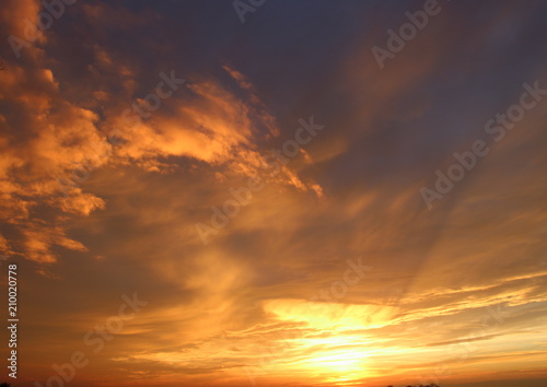 Fototapeta Naklejka Na Ścianę i Meble -  Sonnenuntergang am Dollard Nordsee