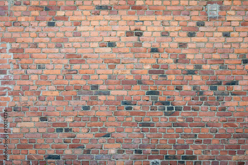 Old messy brick wall texture background exterior
