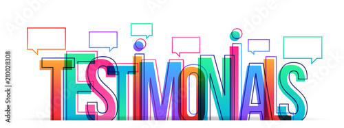Testimonials word concept. Vector illustration.