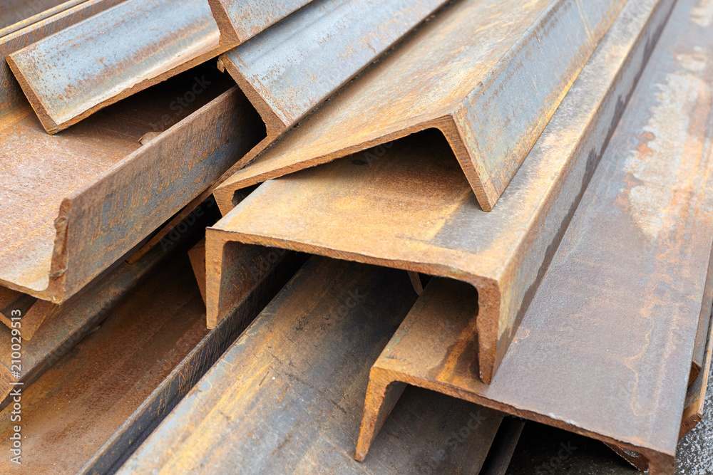 Background of rusty construction rebar. Background of rusty construction rebar.