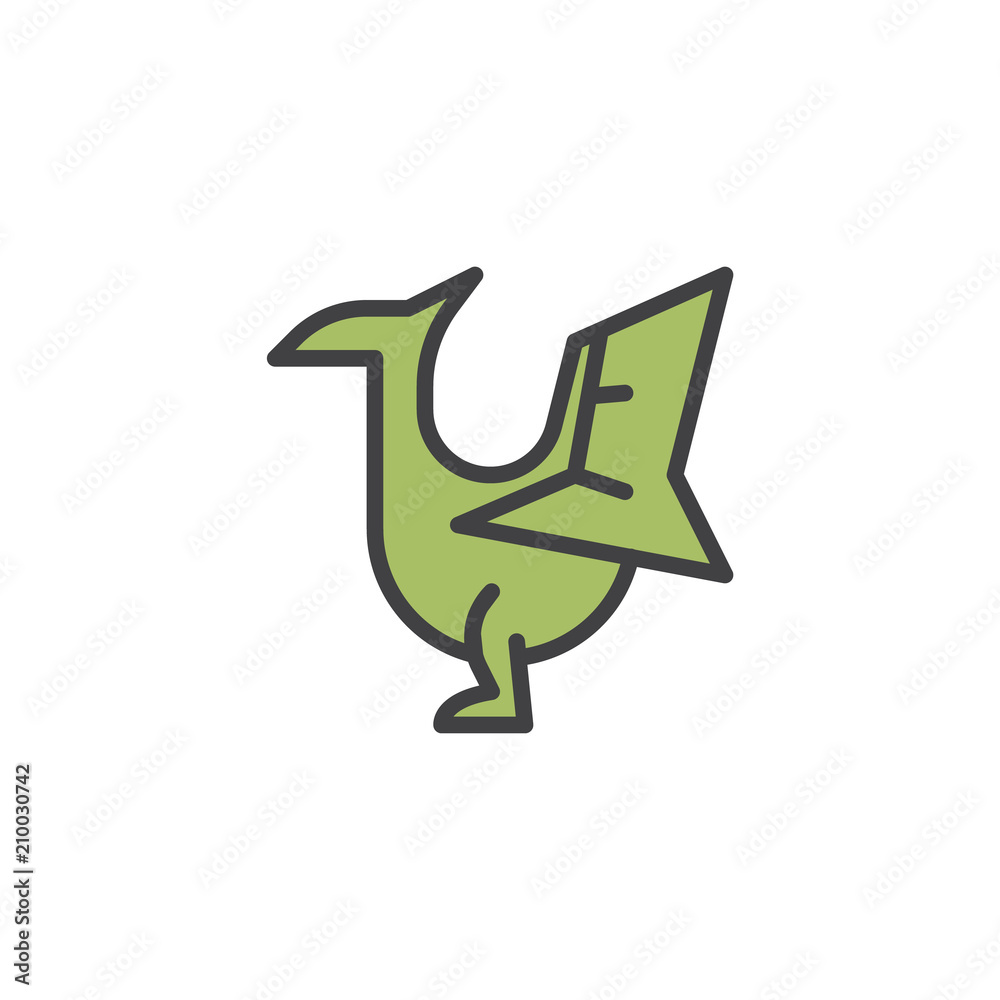Pterodactyl filled outline icon, line vector sign, linear colorful pictogram isolated on white. Prehistoric dinosaur symbol, logo illustration. Pixel perfect vector graphics Pterodactyl filled outline icon, line vector sign, linear colorful pictogram isolated on white. Prehistoric dinosaur symbol, logo illustration. Pixel perfect vector graphics
