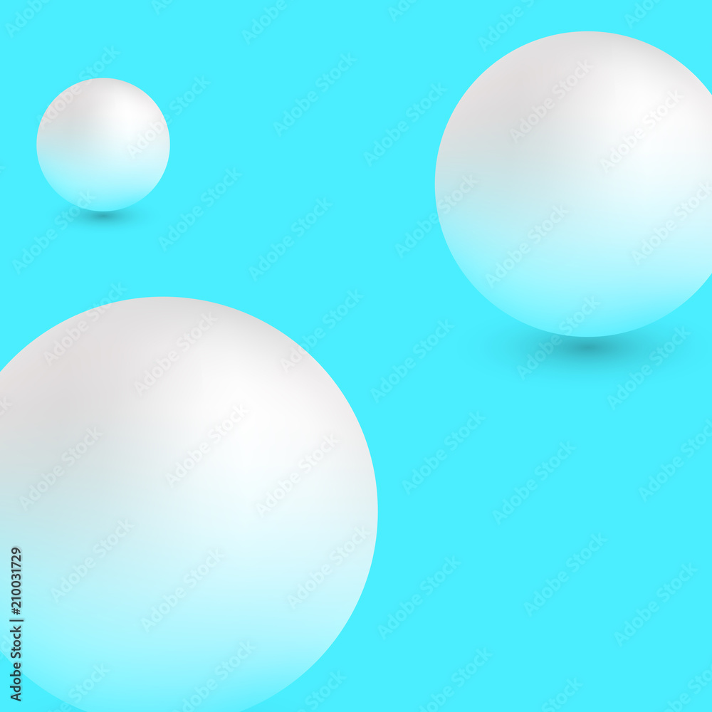 Blue background with white 3d balls. Blue background with white 3d balls.