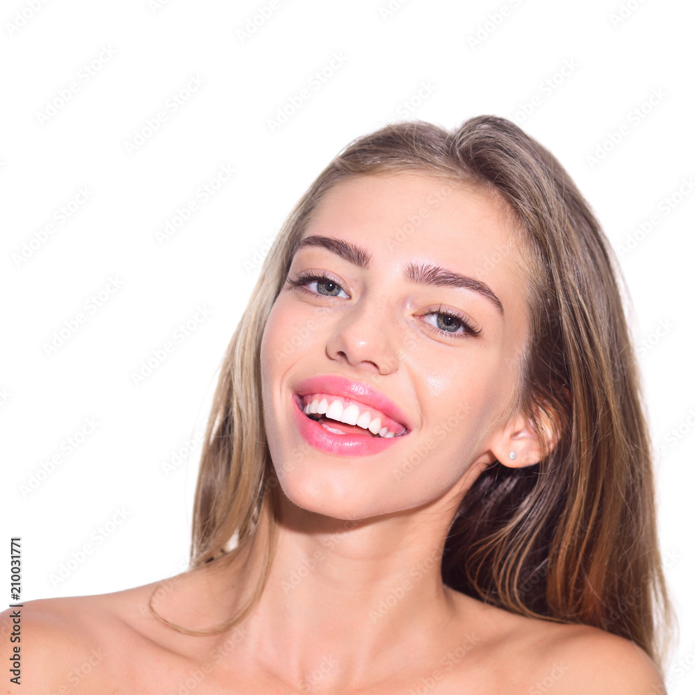 Natural woman beauty. Skincare facial treatment concept. Beautiful woman with healthy skin. Skin care products. Natural make-up. Satisfied girl. Natural woman beauty. Skincare facial treatment concept. Beautiful woman with healthy skin. Skin care products. Natural make-up. Satisfied girl.