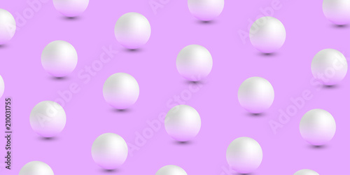 Pink background with white 3d balls pattern.