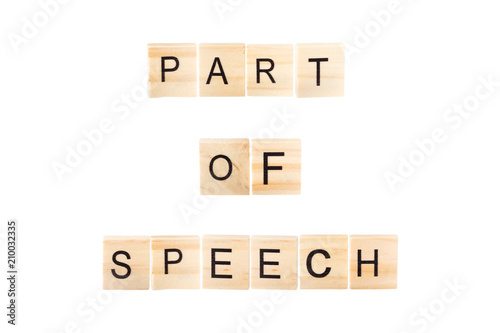 Black part of speech word.