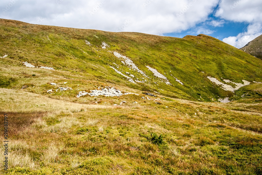 highest part of Gaborova dolina valley in Western Tatras mountains in Slovakia