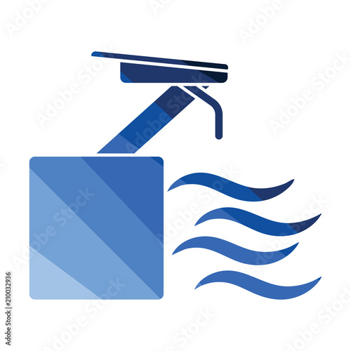 Diving stand icon