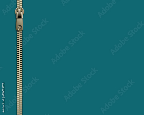 Sewing accessory zipper on a retro background.