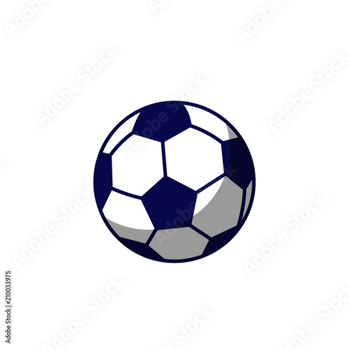 Soccer ball vector icon  football competition  flat illustration