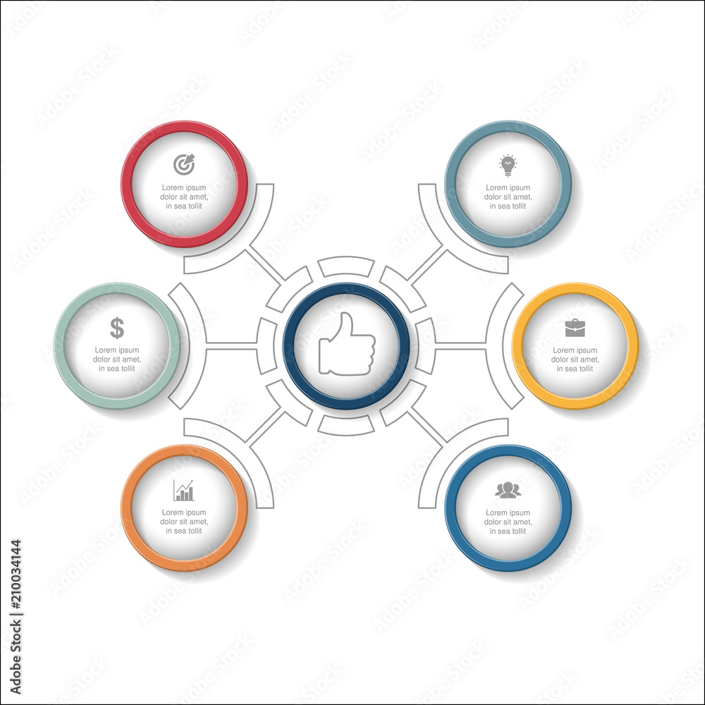 Vector infographic template for diagram, graph, presentation, chart, business concept with 6 options. Vector infographic template for diagram, graph, presentation, chart, business concept with 6 options.