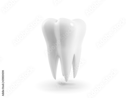 Vector Tooth, 3d Realistic Illustration. Dental, Medicine And Health Concept Design Element Isolated On A White Background