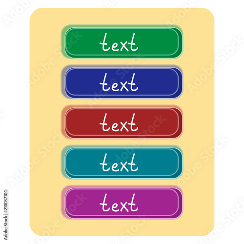 Set of graphic buttons for web design. Vector Image