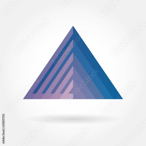 Gradient triangle icon logo. Vector illustration for your design project.