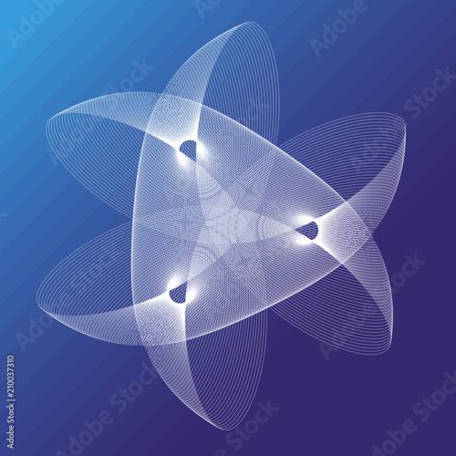 Color line guilloche pattern for design background of a certificate, note, diploma, gift certificate, voucher, ticket