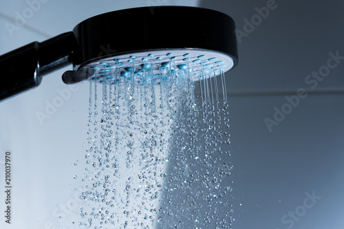 Showerhead and pouring water.