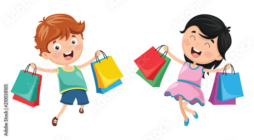 Vector Illustration Of Shopping