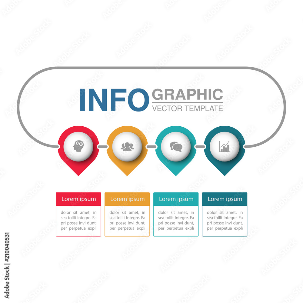 Vector infographic template for diagram, graph, presentation, chart, business concept with 4 options. Vector infographic template for diagram, graph, presentation, chart, business concept with 4 options.