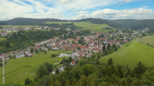 Schwäbische Alb Panorama Dorf Drohne photo