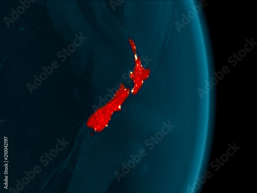New Zealand at night
